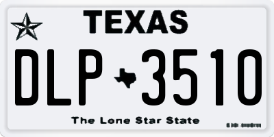 TX license plate DLP3510