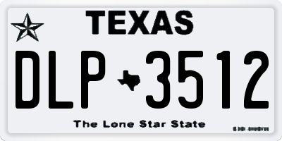 TX license plate DLP3512