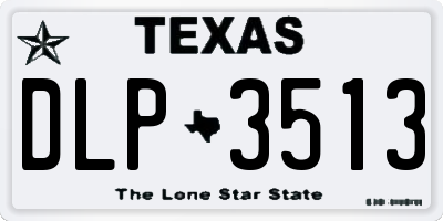 TX license plate DLP3513