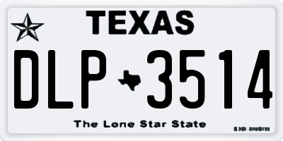 TX license plate DLP3514