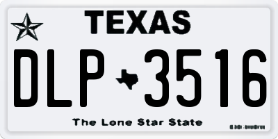 TX license plate DLP3516