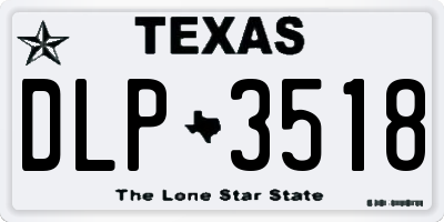 TX license plate DLP3518