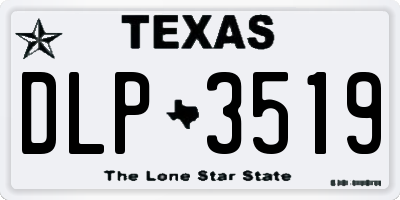 TX license plate DLP3519
