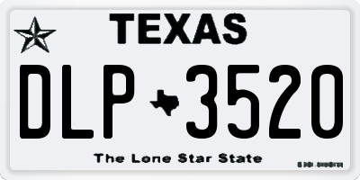 TX license plate DLP3520