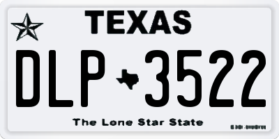 TX license plate DLP3522