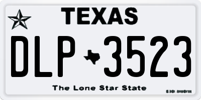 TX license plate DLP3523