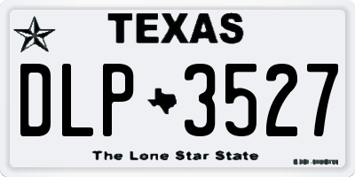 TX license plate DLP3527