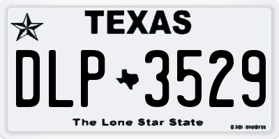 TX license plate DLP3529