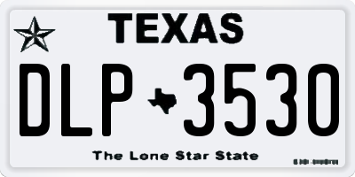 TX license plate DLP3530