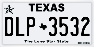 TX license plate DLP3532
