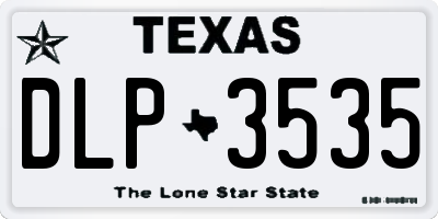 TX license plate DLP3535