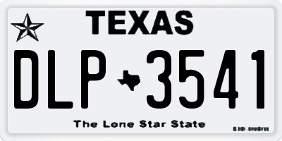 TX license plate DLP3541