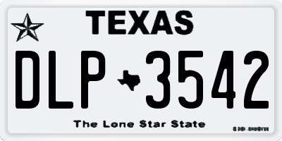 TX license plate DLP3542