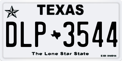 TX license plate DLP3544