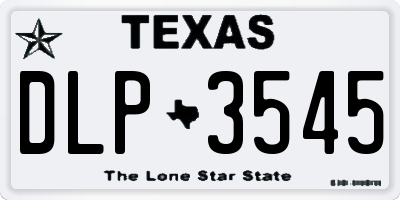 TX license plate DLP3545