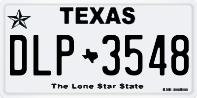 TX license plate DLP3548