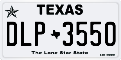 TX license plate DLP3550