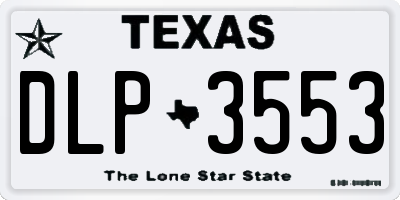 TX license plate DLP3553