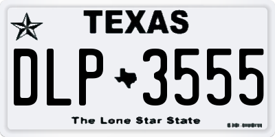 TX license plate DLP3555