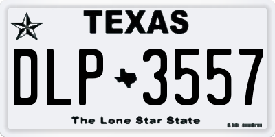 TX license plate DLP3557