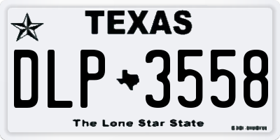 TX license plate DLP3558