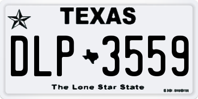 TX license plate DLP3559