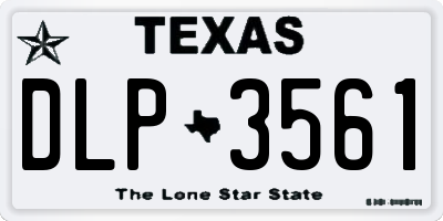 TX license plate DLP3561
