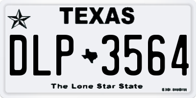 TX license plate DLP3564