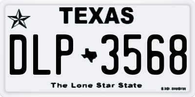 TX license plate DLP3568