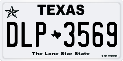 TX license plate DLP3569