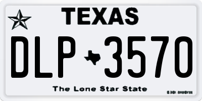 TX license plate DLP3570