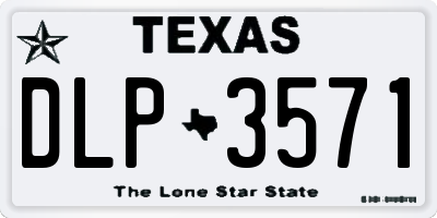 TX license plate DLP3571