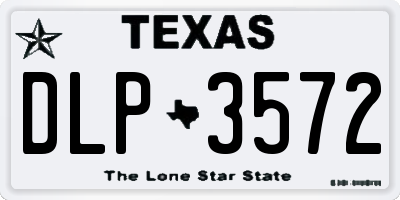 TX license plate DLP3572