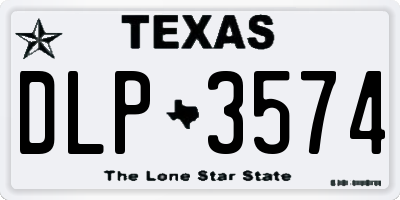 TX license plate DLP3574