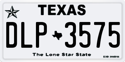 TX license plate DLP3575