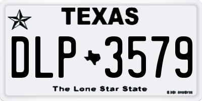 TX license plate DLP3579