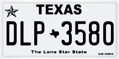 TX license plate DLP3580