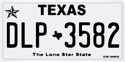 TX license plate DLP3582