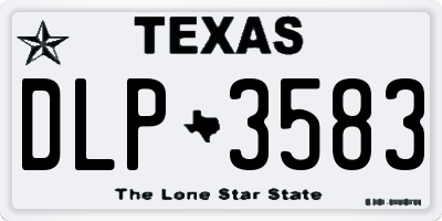 TX license plate DLP3583