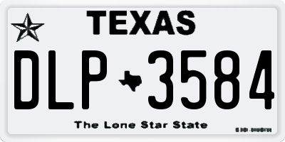 TX license plate DLP3584