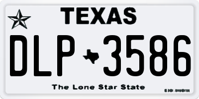 TX license plate DLP3586