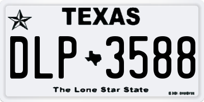 TX license plate DLP3588