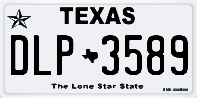 TX license plate DLP3589