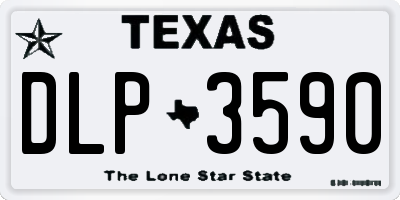 TX license plate DLP3590