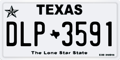 TX license plate DLP3591