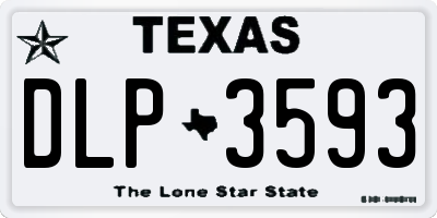TX license plate DLP3593