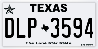TX license plate DLP3594