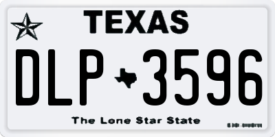 TX license plate DLP3596