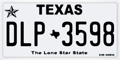 TX license plate DLP3598