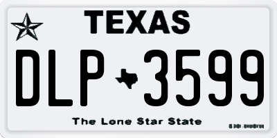 TX license plate DLP3599